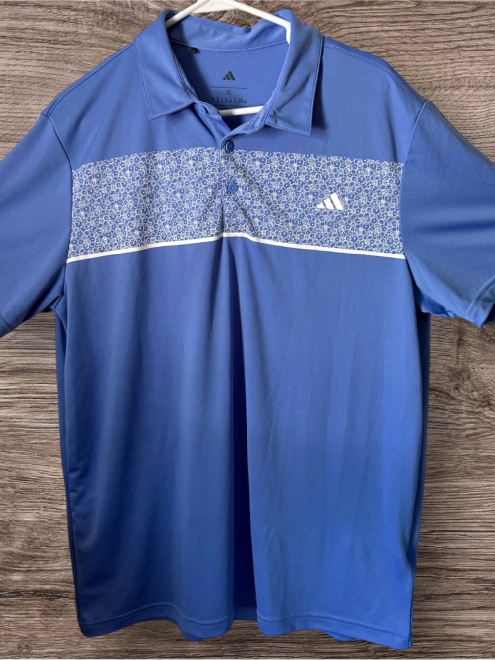 Adidas Men's XL Light Blue Golf Polo Shirt